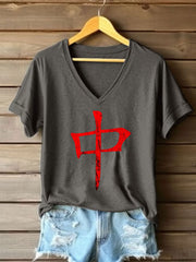 Camiseta divertida con estampado de Mah Jongg para mujer