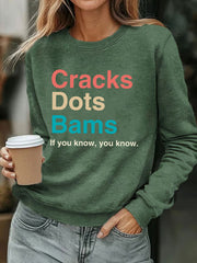 Women's Funny Mah Jongg Printed Sweatshirt