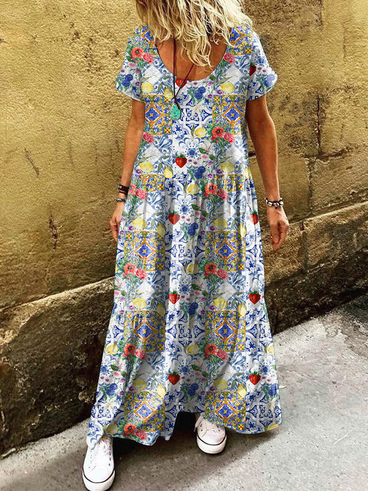 Italienisches Resort-Freizeitkleid für Damen