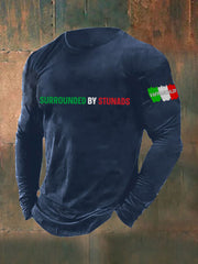 Camiseta de manga larga con coloquialismo italiano para hombre