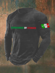 Camiseta de manga larga con coloquialismo italiano para hombre