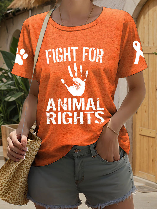 Camiseta de lucha de mujeres por los derechos de los animales