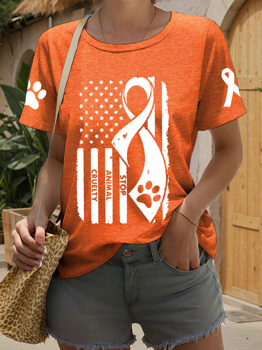 Camiseta de mujer "Alto a la crueldad animal"