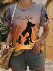 Women's Prevention of Cruelty to Animals Month be kind T-shirt