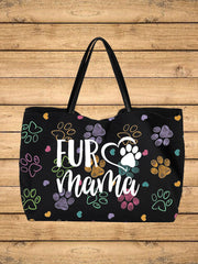 Unisex-Canvas-Tasche mit Hundemotiv zum Muttertag