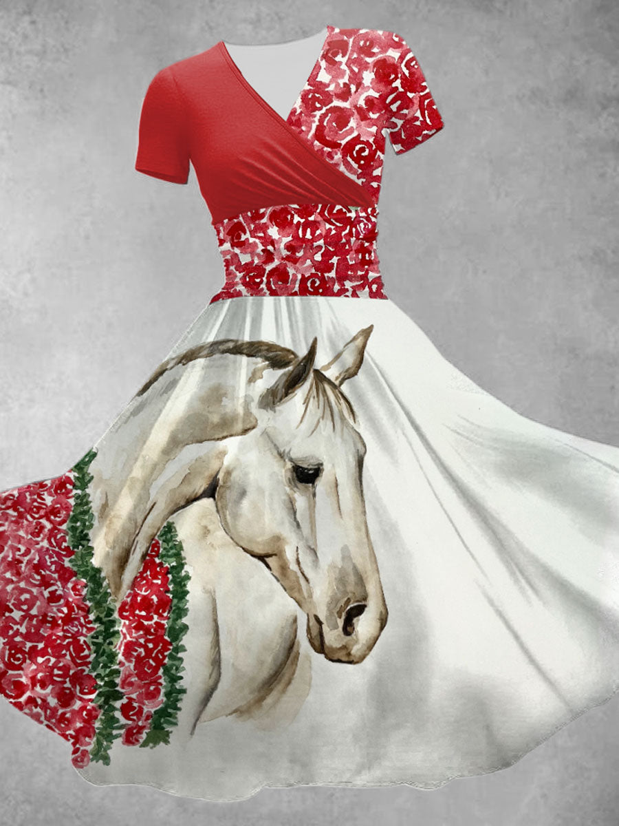 Women's Derby Day Printed Casual Dress