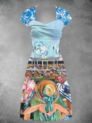 Women's Derby Day Printed Casual Dress