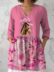 Women's Derby Horse Print Dress