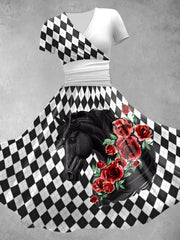 Women's Derby Rose Check Dress