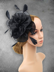 Women's Vintage Derby Organza Feather Headdress