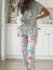 Womens Mahjong Social Club Pajama Set