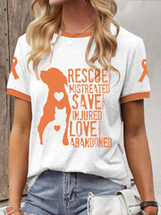 Women's rescue the mistreated save the injured love the abandoned T-shirt