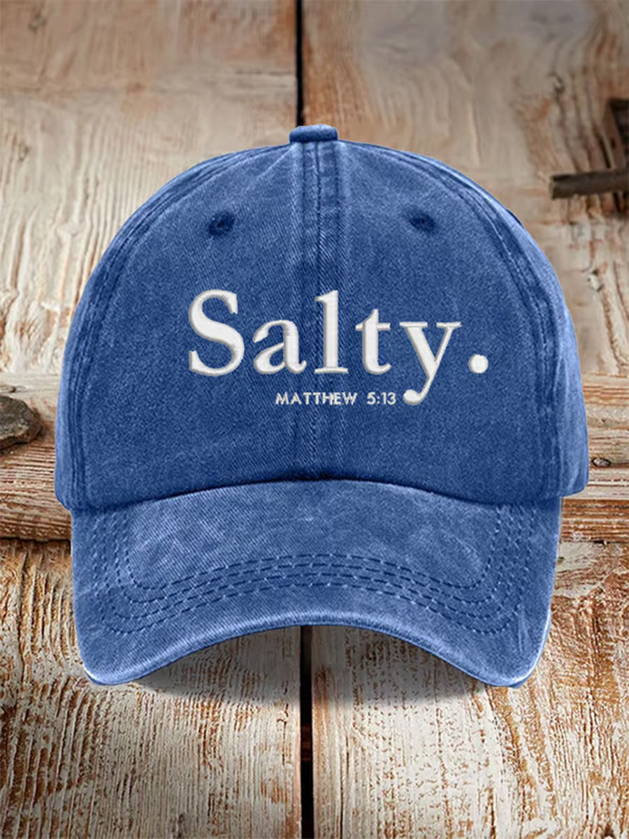 Unisex-Mütze mit „Be Salty“-Print