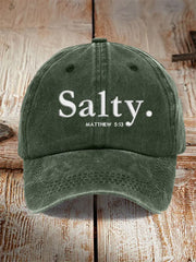Unisex-Mütze mit „Be Salty“-Print