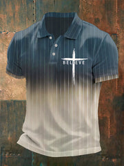 Polo décontracté à rayures Believe pour homme