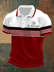 Polo décontracté à rayures Be The Light pour homme