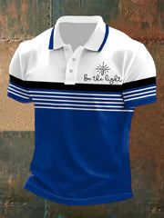 Polo décontracté à rayures Be The Light pour homme
