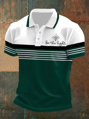 Polo décontracté à rayures Be The Light pour homme