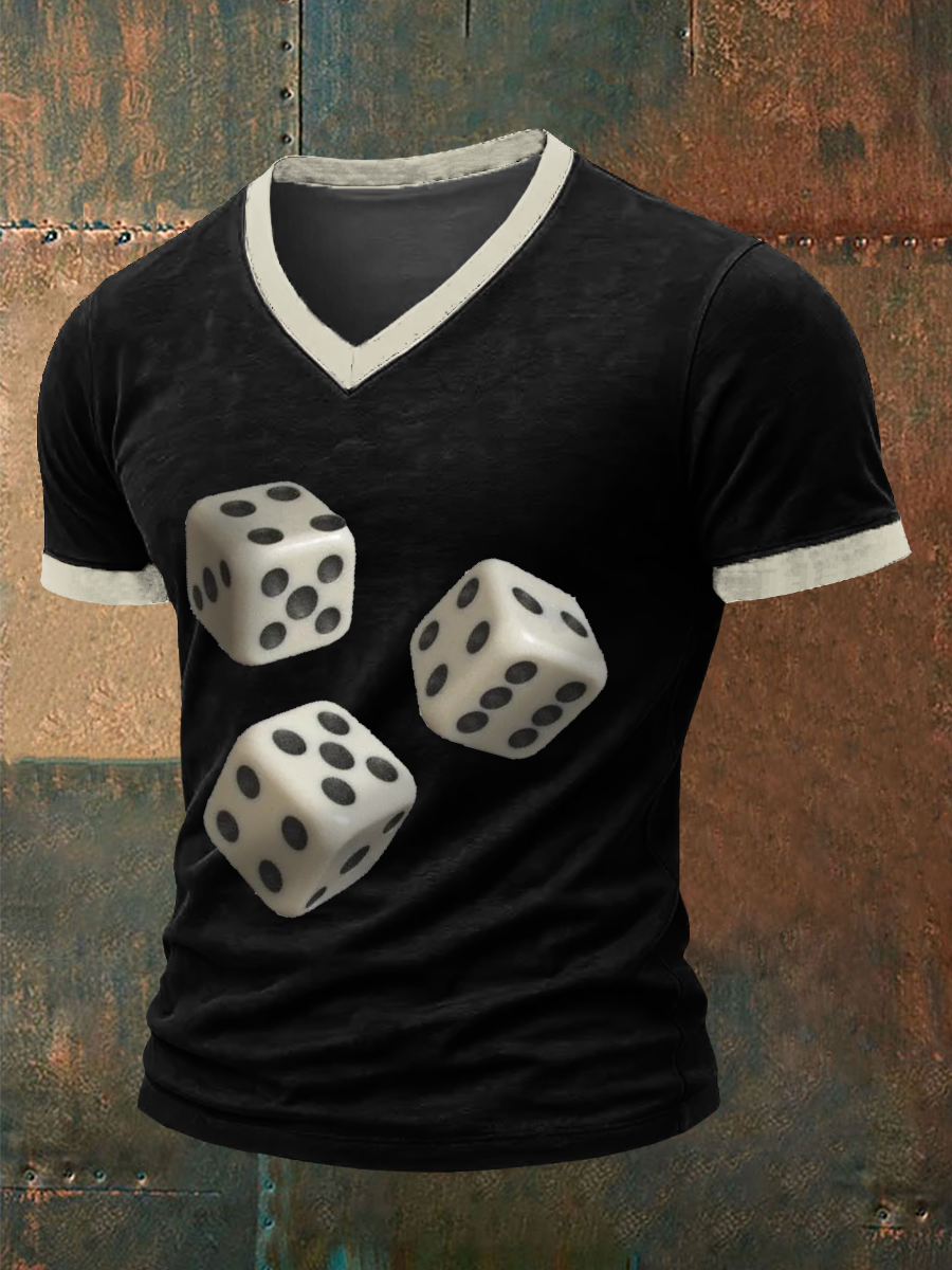Men's Mahjong Dice Casual T-shirt