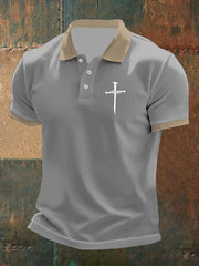 Men's Faith Cross Printed Short SleeveT-shirt