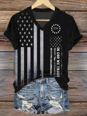 Damen In God We Trust 1776 Kurzarm-T-Shirt