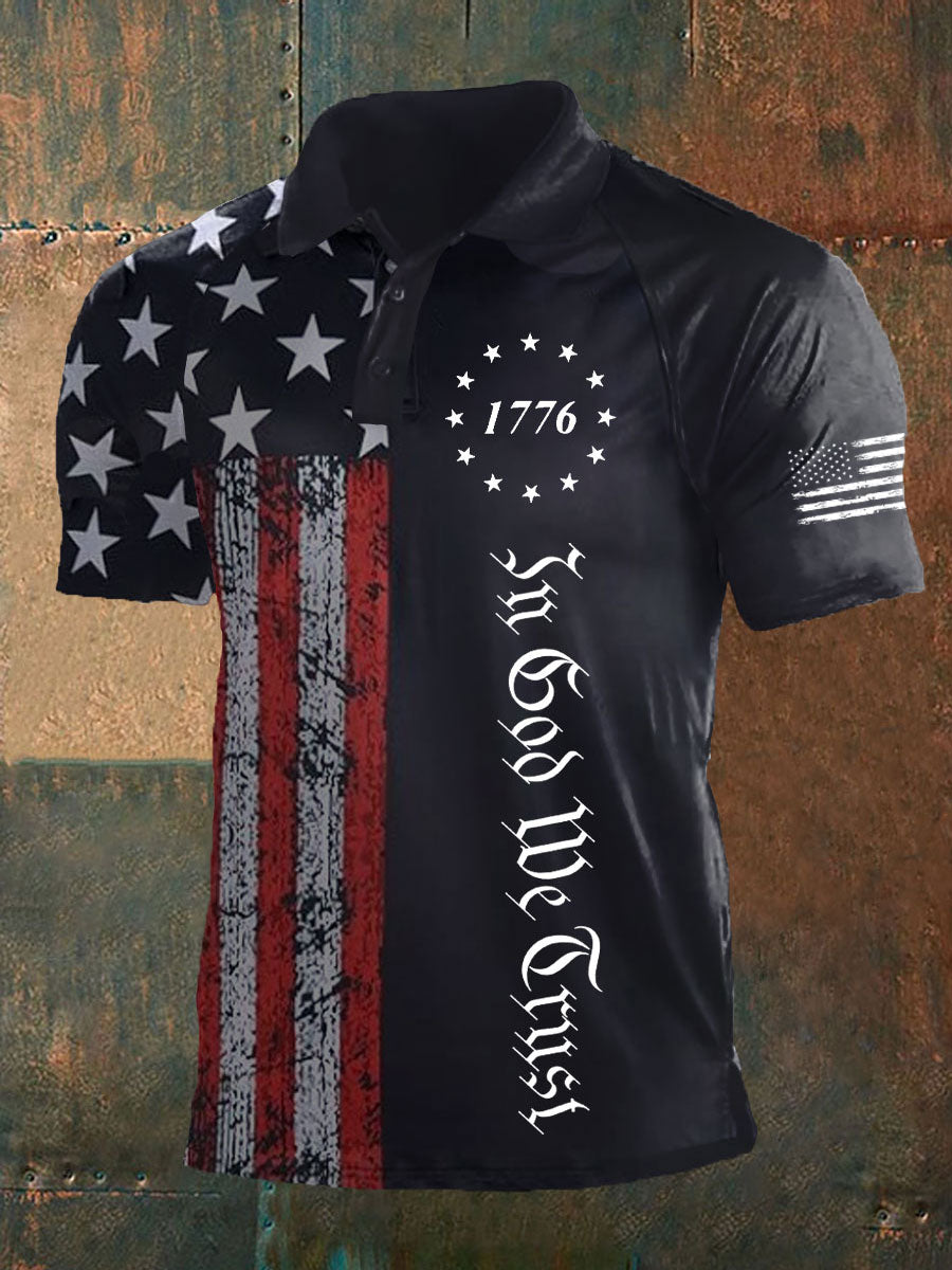 Men's In God We Trust Printed Casual  Shirt
