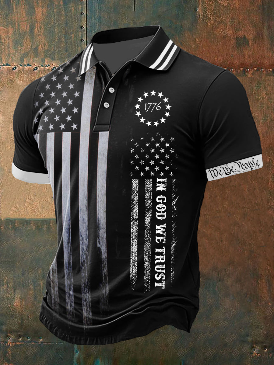 Men's In God We Trust We The People Short Sleeve  Shirt