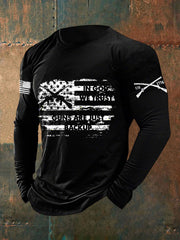T-shirt à manches longues imprimé pour homme « In God we Trust », les armes ne sont que des sauvegardes