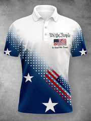 Bedrucktes Poloshirt „In God We Trust“ für Damen