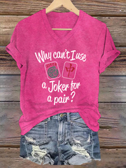 Women's Funny Mahjong Print T-shirt