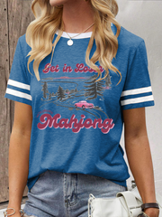 Women's Get in Loser We're Playing Mahjong Print T-shirt