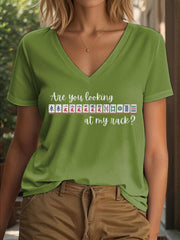 Women's Funny Mahjong Print T-shirt