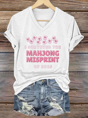 Women's I Survived the Mahjong Misprint of 2025 Print T-shirt