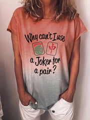 Women's Funny Mah Jongg Print T-shirt