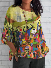 Women's Juneteenth Cheer Freedom And Independence Printed Blouse