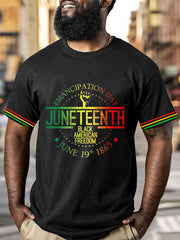Men's Juneteenth 1865 Printed Crew Neck T-Shirt