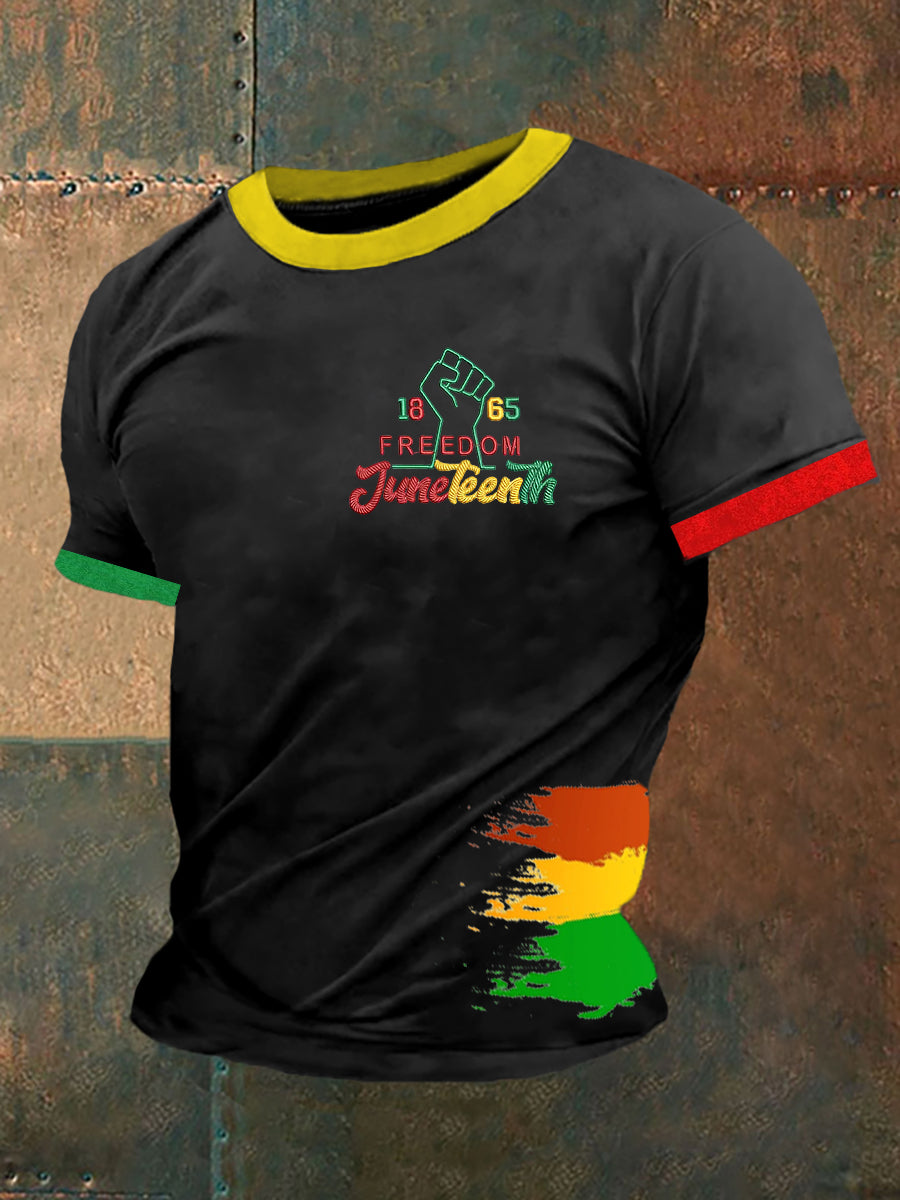 Men's Juneteenth 1865 Printed Short-Sleeved T-Shirt