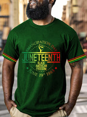Men's Juneteenth 1865 Printed Crew Neck T-Shirt