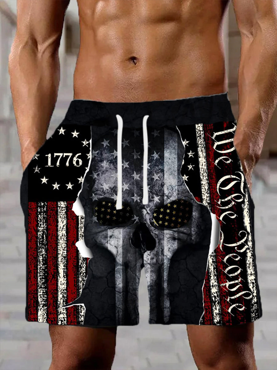 Short WeThe People Skull 1776 pour homme