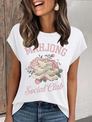 Women's mahjong social club T-shirt