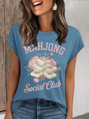 Women's mahjong social club T-shirt
