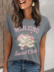 Women's mahjong social club T-shirt