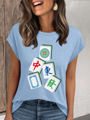 Women's mahjong casual t-shirt