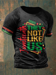 Men's Juneteeth Black History Printed T-shirt