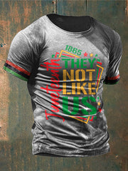 Men's Juneteeth Black History Printed T-shirt