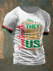 Men's Juneteeth Black History Printed T-shirt