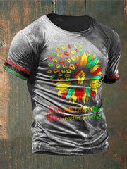 Men's Juneteeth Black History Printed T-shirt