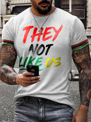 Men's Juneteeth Black History They Not Like Us Printed T-shirt
