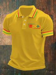Men's Juneteenth Printed Casual Polo Shirt