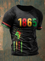 Men's Juneteeth Black History Printed T-shirt